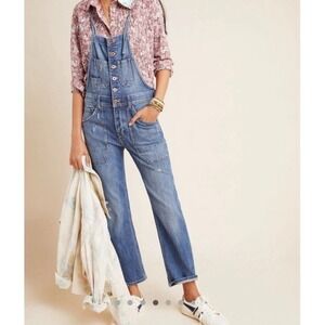 Anthropologie Pilcro The Painters Denim Overalls Size 26 PETITE BRAND NEW